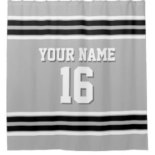 Grey Black White Stripes Sports Jersey