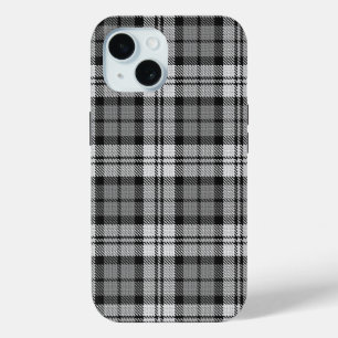  Grey Blackwatch Tartan Plaid Design  iPhone 15 Case