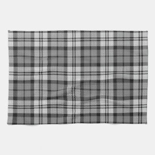  Grey Blackwatch Tartan Plaid Design  Kitchen Towel
