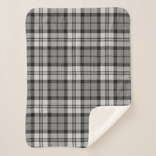  Grey Blackwatch Tartan Plaid Design  Sherpa Blanket