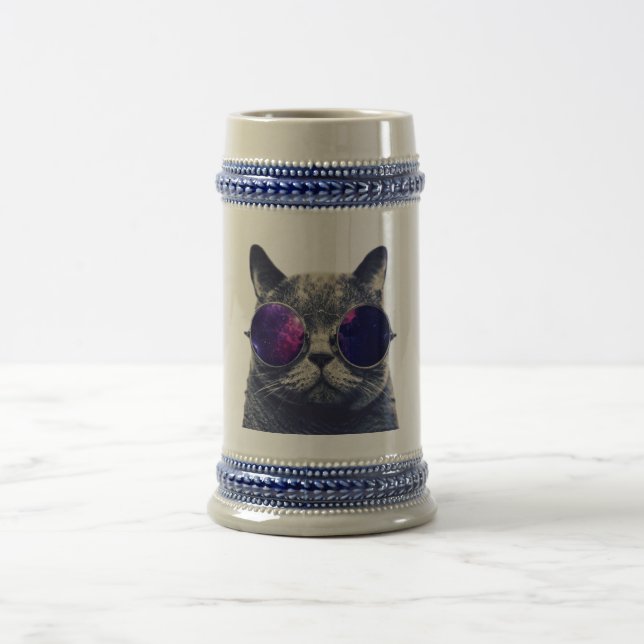 Grey/Blue 22 oz Stein (Center)
