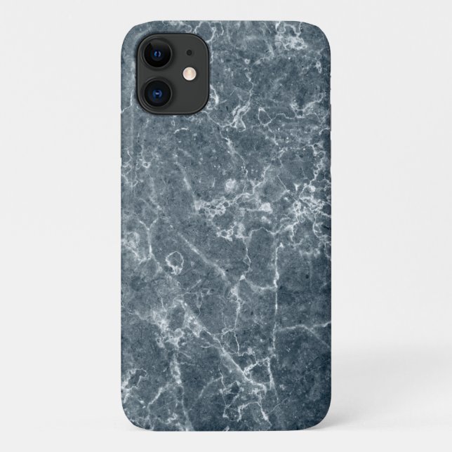 Grey Blue Abstract Pattern Case-Mate iPhone Case (Back)