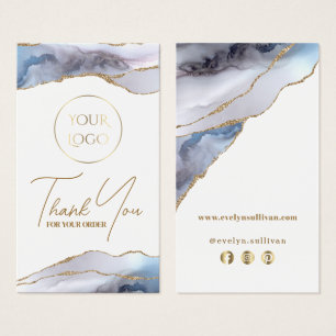 Grey blue agate package insert