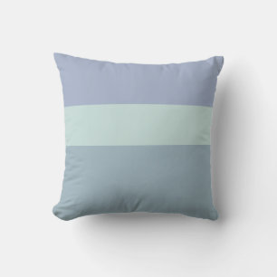 Grey Blue and Green Stripes Reversible Throw Pillo Pillow