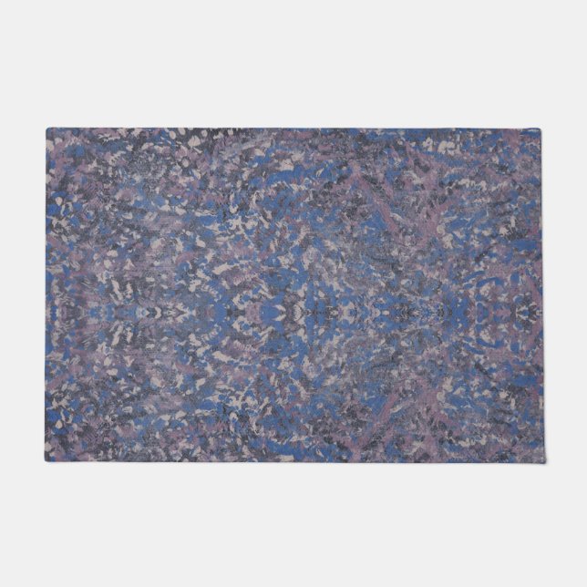 Grey, Blue and Purple Doormat (Front)