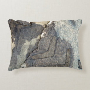 grey-blue background watercolor 2 accent pillow