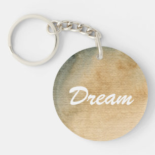 grey-blue background watercolor 7 keychain