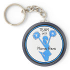 Grey Blue Black Cheerleader Keychains Personalized