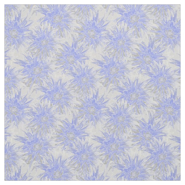 Grey-blue dahlias. fabric (Swatch)
