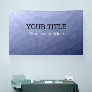 Grey blue geometric mesh Triangle custom text Banner