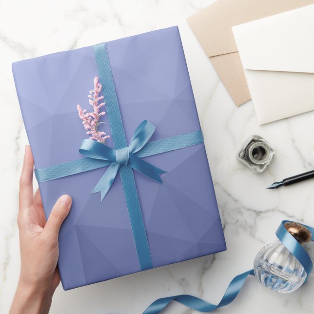 Grey Blue gradient geometric mesh pattern Wrapping Paper (Gifting)