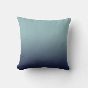Grey-blue gradient.  throw pillow