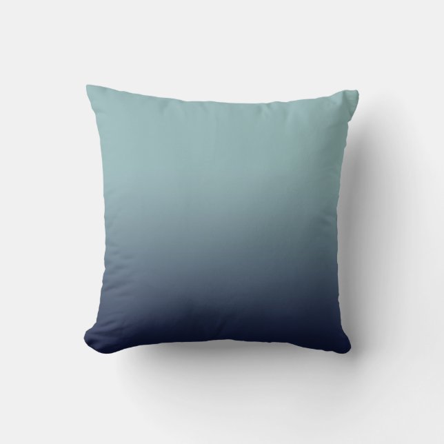 Grey-blue gradient.  throw pillow (Front)