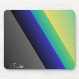 Grey Blue Green Abstract Mouse Pad