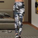 Grey Blue Light Crimson Cat Paw Camouflage Pattern Leggings<br><div class="desc">Stand out in this grey,  blue,  and light crimson cat paw camouflage leggings—where bold feline style meets modern athleisure. Soft,  stretchy,  and flattering for yoga,  gym workouts,  running,  or everyday streetwear. You can personalize by swapping the pattern with your own design. Snag yours and move in fierce comfort.</div>