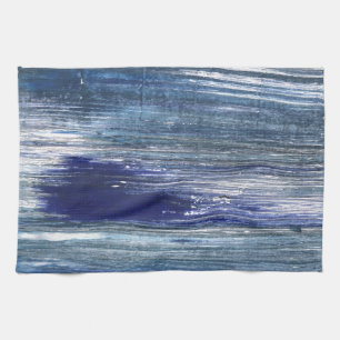 Grey blue lines kitchen towel