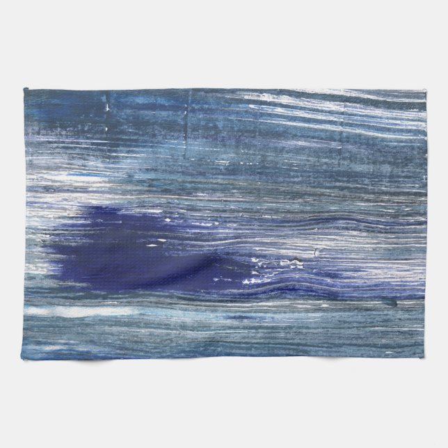 Grey blue lines kitchen towel (Horizontal)
