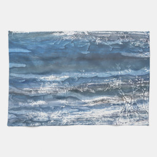 Grey-blue marble kitchen towel
