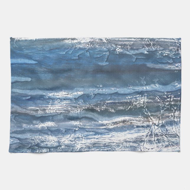 Grey-blue marble kitchen towel (Horizontal)