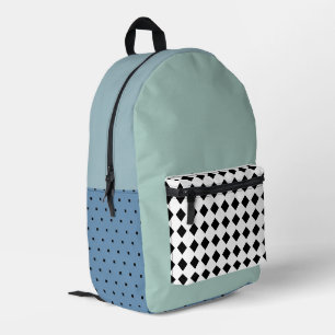 Grey blue minimalistic elegant Backpack