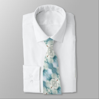 Grey Blue Patterned Tie
