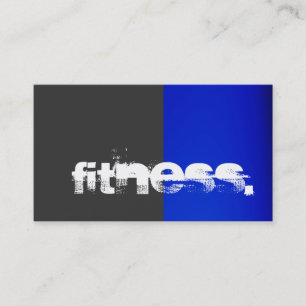 Grey Blue Personal Trainer Business Card