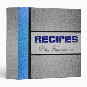Grey Blue Shiny Stainless Steel Metal Binder