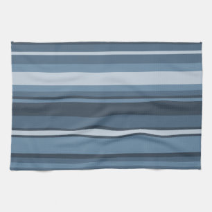 Grey-blue stripes kitchen towel