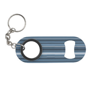 Grey-blue stripes mini bottle opener