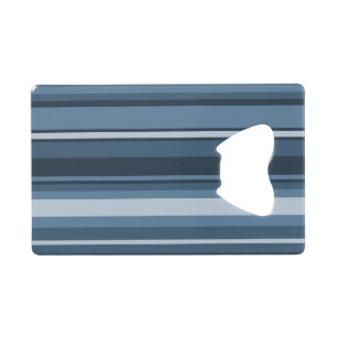 Grey-blue stripes wallet bottle opener