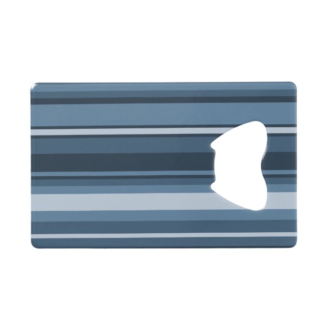 Grey-blue stripes wallet bottle opener (Back Horizontal)