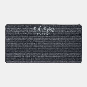 Grey Blue Texture Effect Desk Mats & Pads