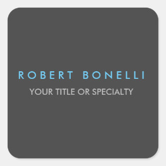 Grey Blue Trendy Square Sticker