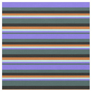 Grey, Blue, Turquoise, Chocolate & Black Fabric