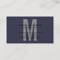 Grey Blue Unique Original Classical Monogram