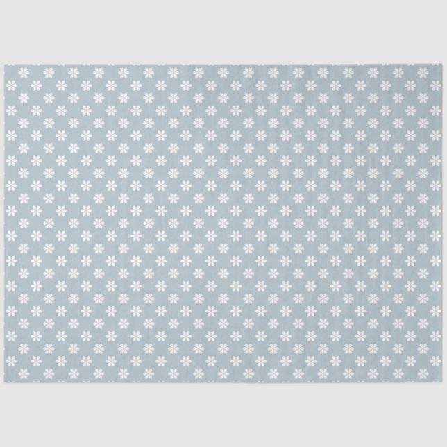 Grey Blue with White Daisy issue Paper (Front)