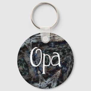Grey Blues Brown Opa Keychain