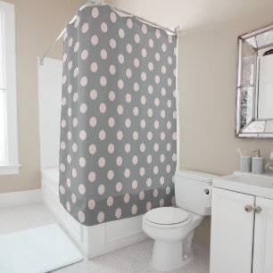 Grey & Blush Pink Polka Dots Dot Modern