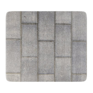 Grey Brick Cement Sidewalk Cutting Board