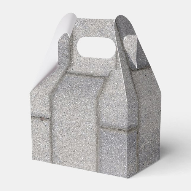 Grey Brick Cement Sidewalk  Favor Box (Front Side)