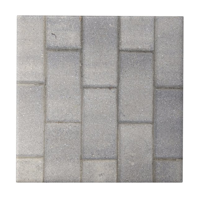 Grey Brick Cement Sidewalk Tile (Front)
