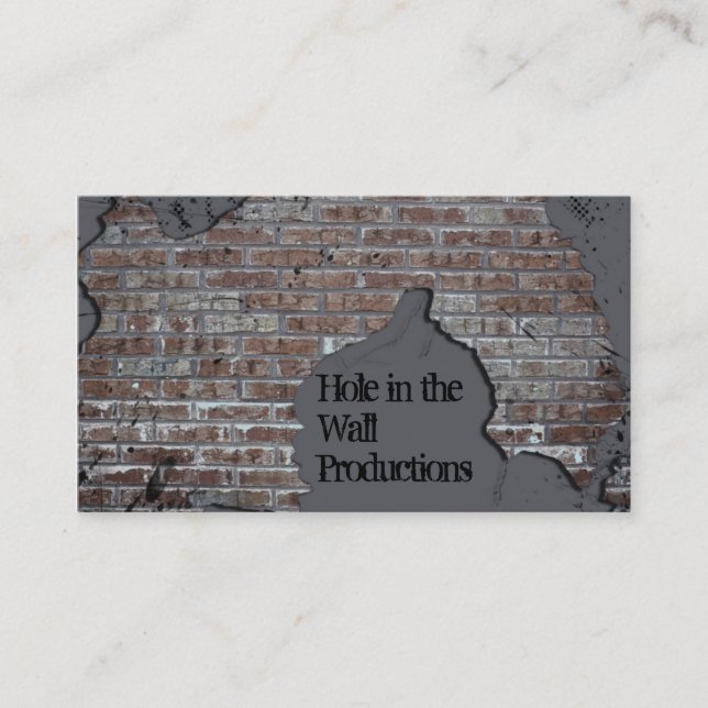 Grey Brick Wall Business Card (Front)