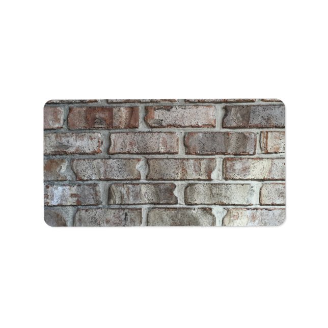 Grey Brick Wall Grunge Bricks Background Texture Label (Front)
