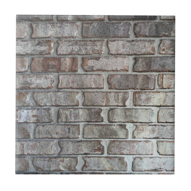 Grey Brick Wall Grunge Bricks Background Texture Tile (Front)