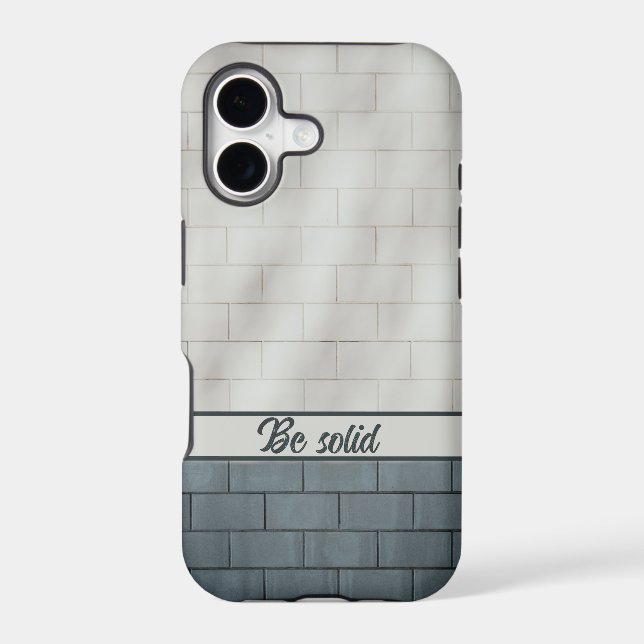 Grey brick wall IPhone Case (Back)