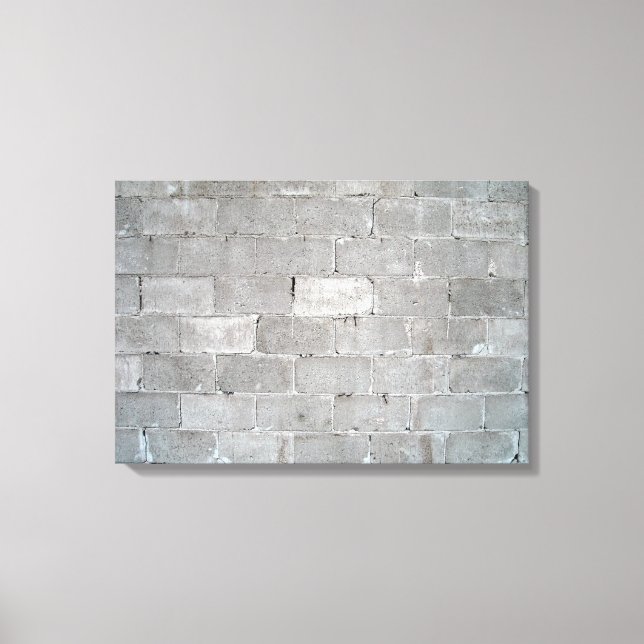 Grey Brick Wall Texture Canvas Print (Front)