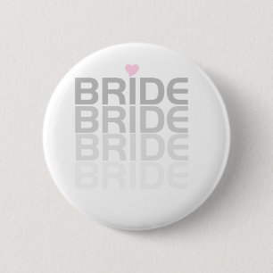 Grey Bride Fade 2 Inch Round Button
