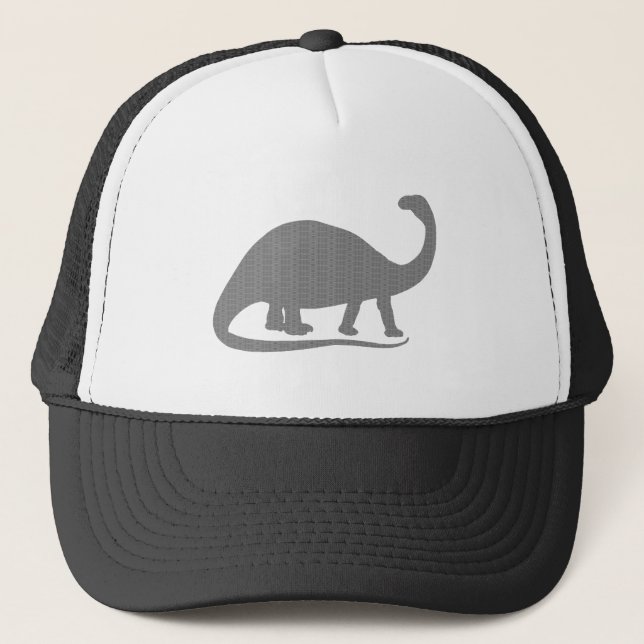 Grey Brontosaurus Trucker Hat (Front)