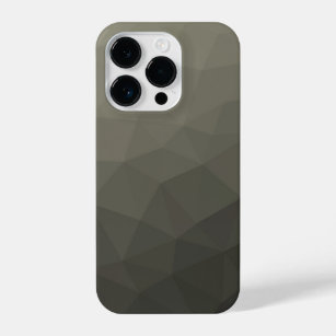Grey brown army military gradient geometric mesh iPhone 14 pro case