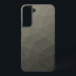 Grey brown army military gradient geometric mesh samsung galaxy case<br><div class="desc">Grey brown army military gradient geometric mesh pattern triangles ombre
Triangle geometric mesh with light dark grey greenish brown ombre gradient.</div>